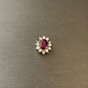Genuine 1/2 CT Ruby & .40 CT Diamond Pendant